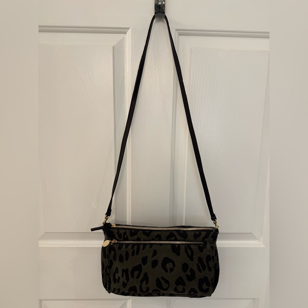 Clare V Gosee Clutch-Army Pablo Cat Suede